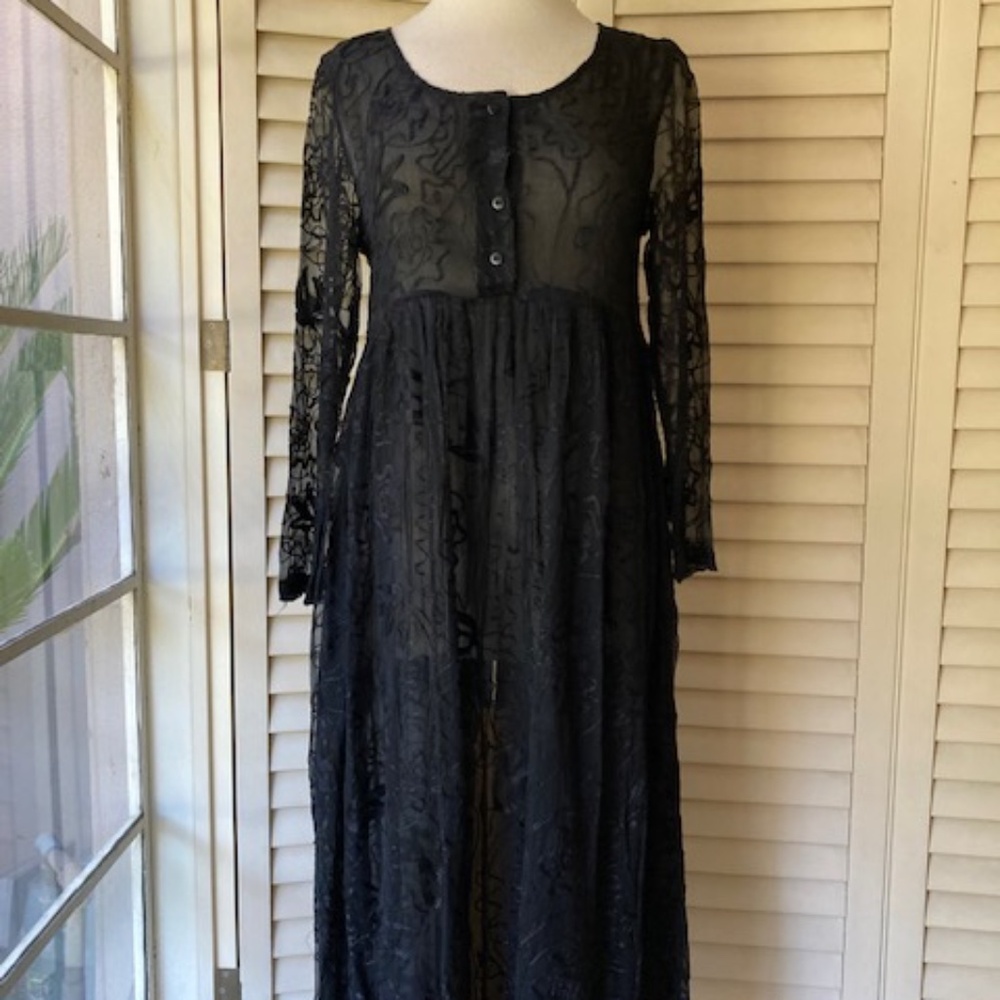 1980's New Option by Kate Geddes Black Dress